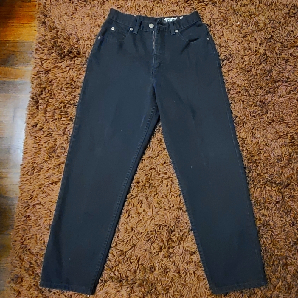 Eddie Bauer Classic Fit Women's Petite Black Jeans